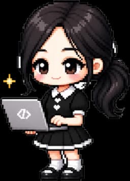 노트북을 든 석지인 도트 캐릭터